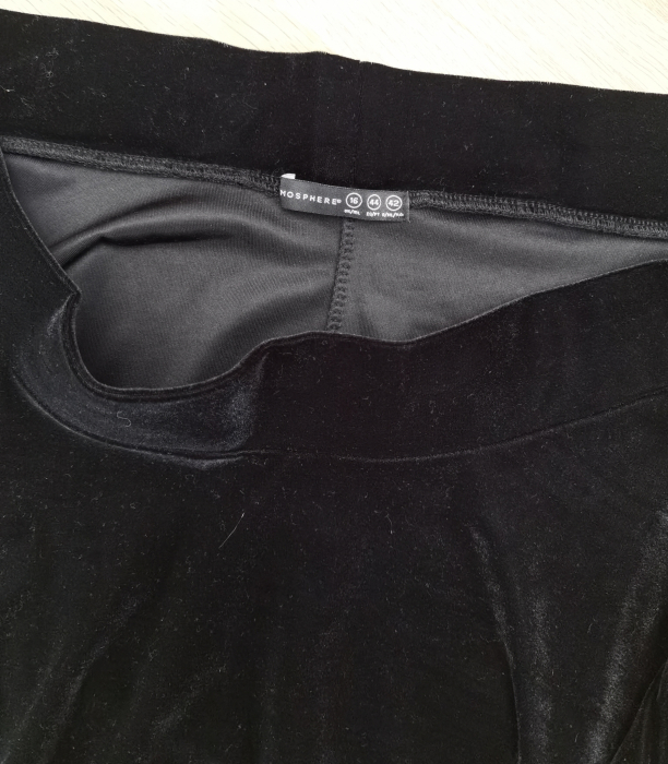 Fusta neagra catifea Femei-XL [3]