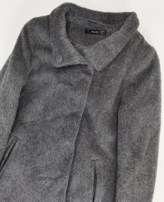 Palton gri din lana si mohair Femei-XS [2]