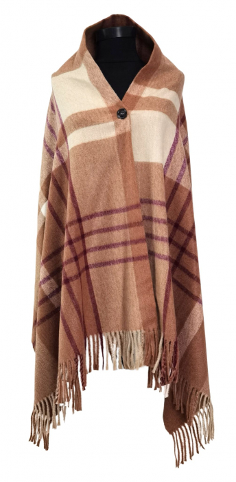 Poncho in carouri Femei-One size [1]