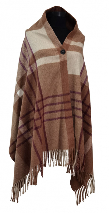 Poncho in carouri Femei-One size [5]