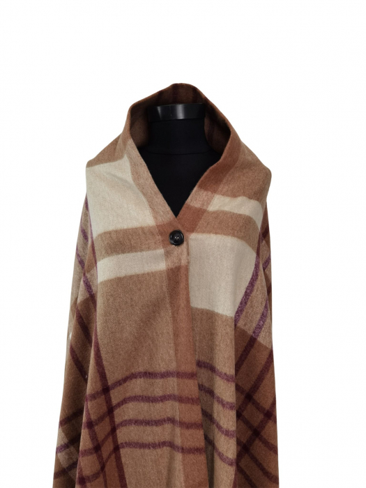 Poncho in carouri Femei-One size [3]