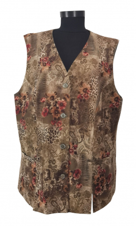 Sacouri Femei - Vesta cu imprimeu Retro Femei-XXL