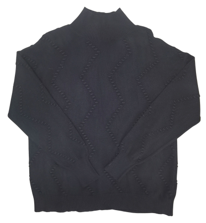 Noutati - Pulover negru cu model Femei-L