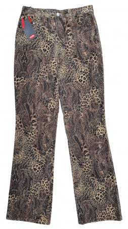 Pantaloni lungi Femei - Pantaloni animal print Retro Femei-M