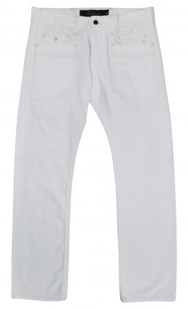 REDUCERI - Blugi albi Fishbone Barbati-L