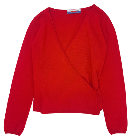 Noutati - Pulover lana parte peste parte Femei-M