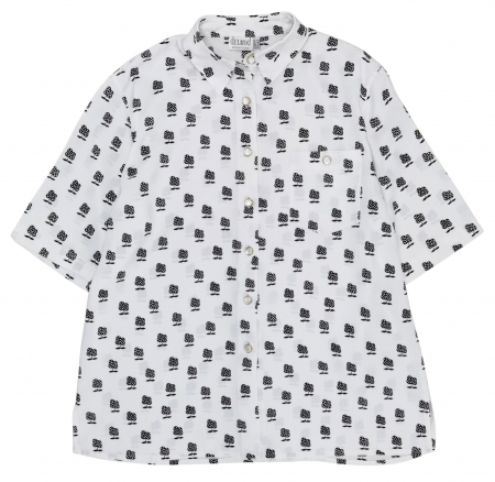 Camasa cu maneca scurta Femei - Camasa alba Vintage Femei-XL