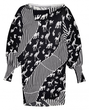Bluze Femei - Bluza cu model Retro Femei-M