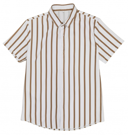 Camasi cu maneca scurta Barbati - Camasa cu dungi Retro Barbati-S