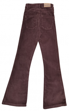 Pantaloni maro velur flare Femei-XS [1]