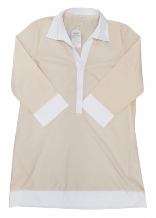 Rochii - Rochie tip camasa bej Femei-XL