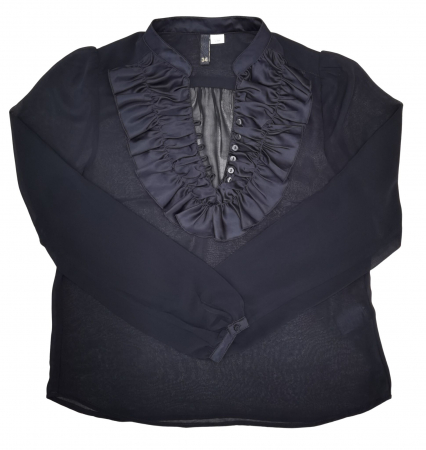 Camasi Femei - Camasa neagra Retro Femei-XS