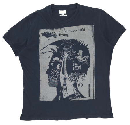 Tricouri Barbati - Tricou negru DIESEL Barbati-XXL