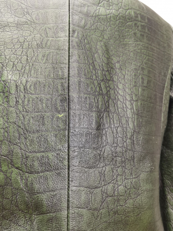 Geaca piele verde Femei-S [4]