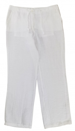 Pantaloni Femei - Pantaloni albi Retro Femei-L