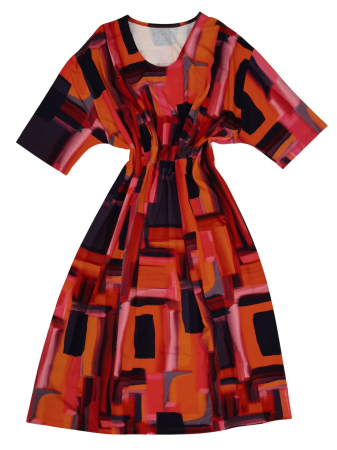 Rochii - Rochie multicolora Retro Femei-XXL