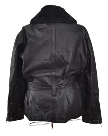 Palton scurt piele Vintage Femei-L [1]