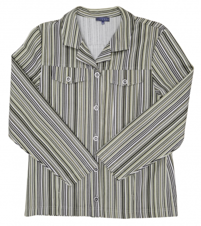 Camasi cu maneca lunga Femei - Camasa verde Vintage Femei-L