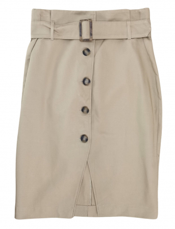 Fuste midi Femei - Fusta bej denim Femei-L