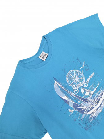 Tricou albastru Retro Barbati-S [2]