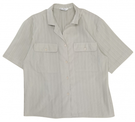 Camasa cu maneca scurta Femei - Camasa bej Retro Femei-L
