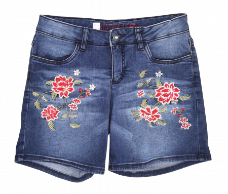 Pantaloni Femei - Blugi scurti cu broderie Femei-S