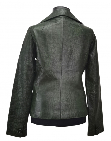 Geaca piele verde Femei-S [1]