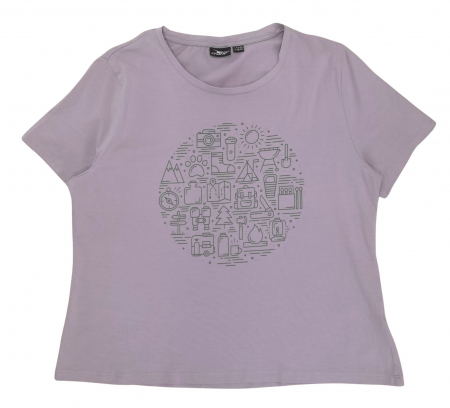 Femei - Tricou roz Crane Femei-L