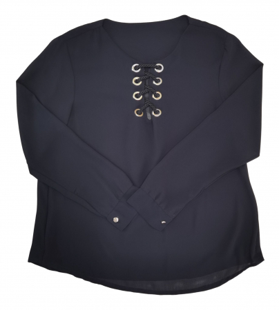 FEMEI - Camasa neagra Retro Femei-S