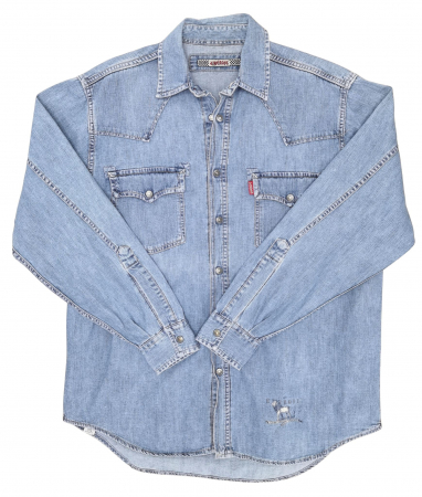Camasi cu maneca lunga Barbati - Camasa denim Vintage Barbati-S