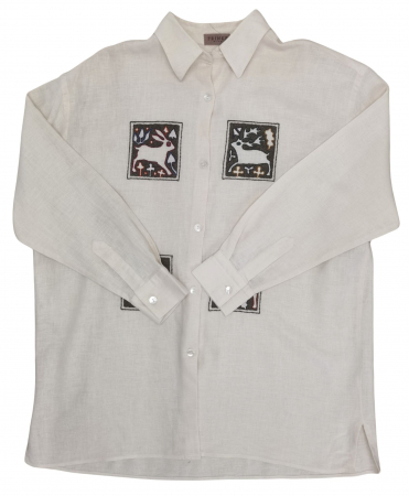REDUCERI - Camasa bej Vintage Femei-3XL