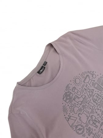 Tricou roz Crane Femei-L [2]