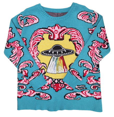 Femei - Pulover cu model Retro Femei-L