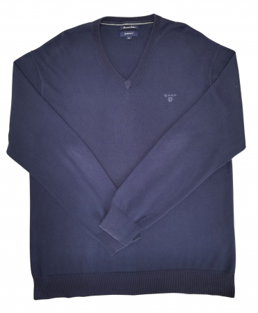 Pulovere Barbati - Pulover bleumarin GANT Barbati-XXL