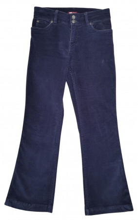 FEMEI - Pantaloni bleumarin velur Femei-S