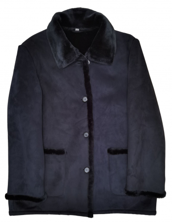 Paltoane Femei - Cojoc negru Retro Femei-XL