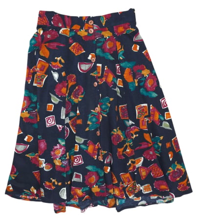 Femei - Fusta cu imprimeu Vintage Femei-M