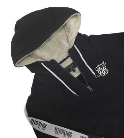 Hanorac negru Siksilk Barbati-S [1]