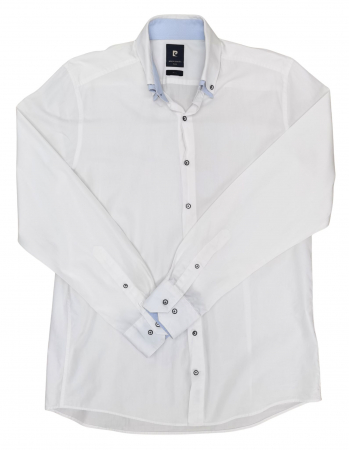 Camasi cu maneca lunga Barbati - Camasa alba Pierre Cardin Brabati-L