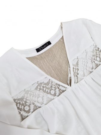Bluza alba Retro Femei-M [2]