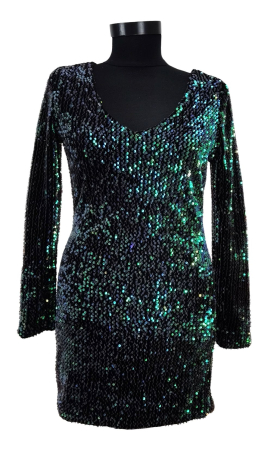 Rochii - Rochie verde cu paiete Femei-M