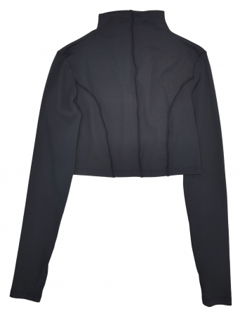 FEMEI - Bluza crop neagra Femei-L