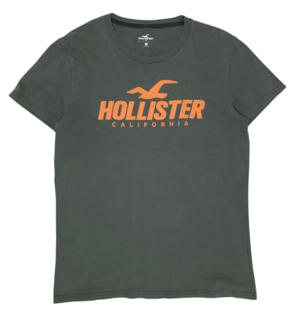 Tricouri Barbati - Tricou verde Hollister Barbati-S
