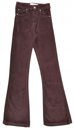 FEMEI - Pantaloni maro velur flare Femei-XS