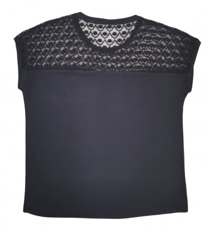Tricou negru cu dantela Femei-S [1]