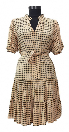 Rochii - Rochie bej Retro Femei-XS