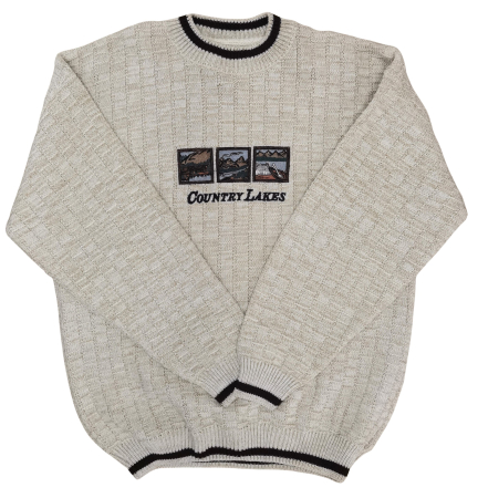 Pulovere Barbati - Pulover cu broderie Retro Barbati-XXL