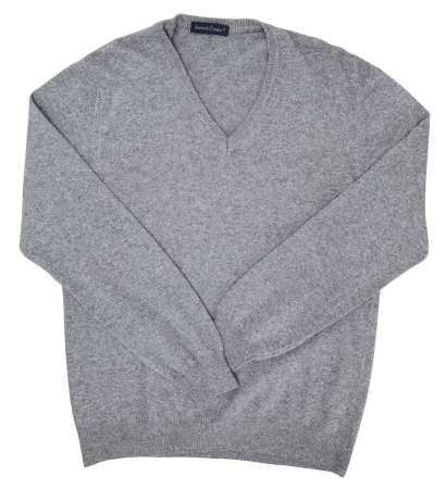 Barbati - Pulover gri lana merino Barbati-M