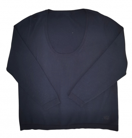 Premium - Pulover negru lana Femei-XL