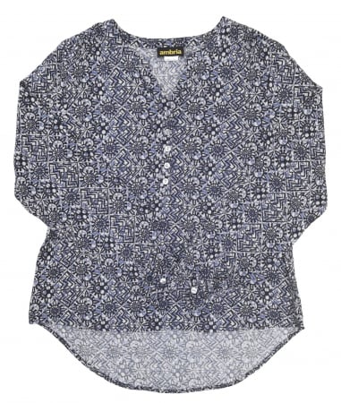 Bluze Femei - Bluza albastra Retro Femei-M